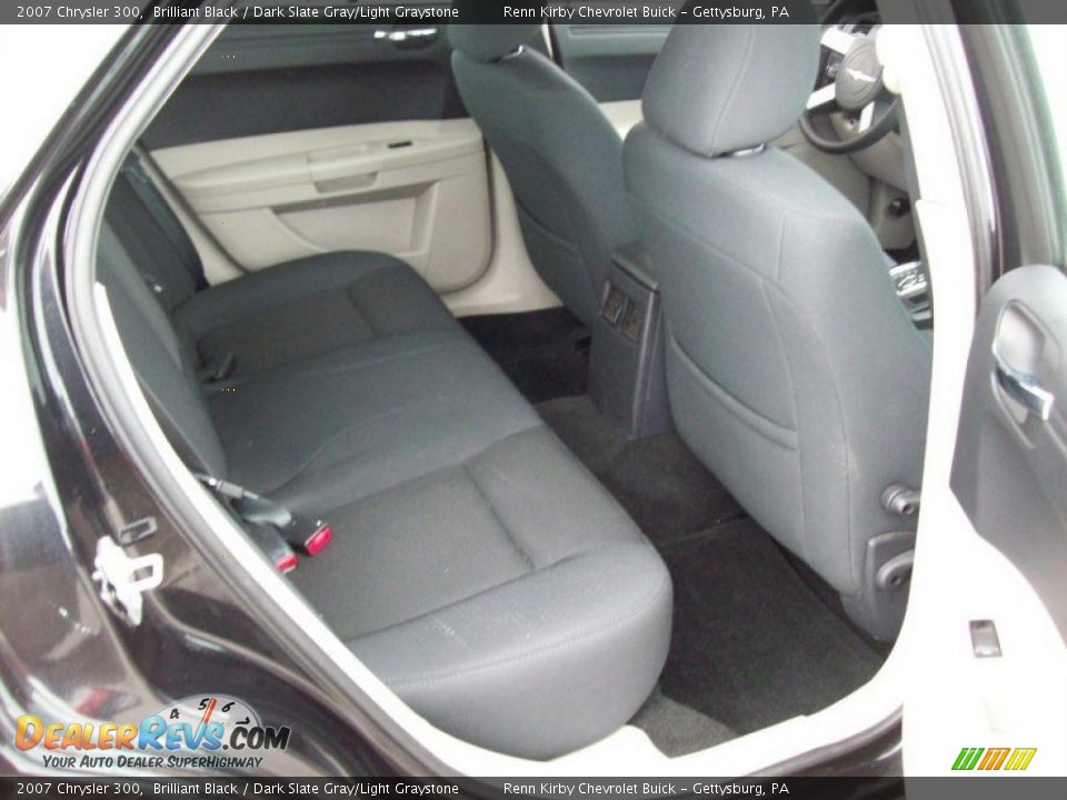 2007 Chrysler 300 Brilliant Black / Dark Slate Gray/Light Graystone Photo #25