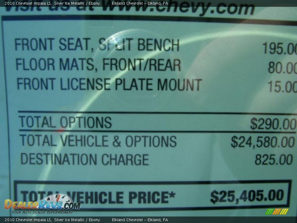 2010 Chevrolet Impala LS Silver Ice Metallic / Ebony Photo #12