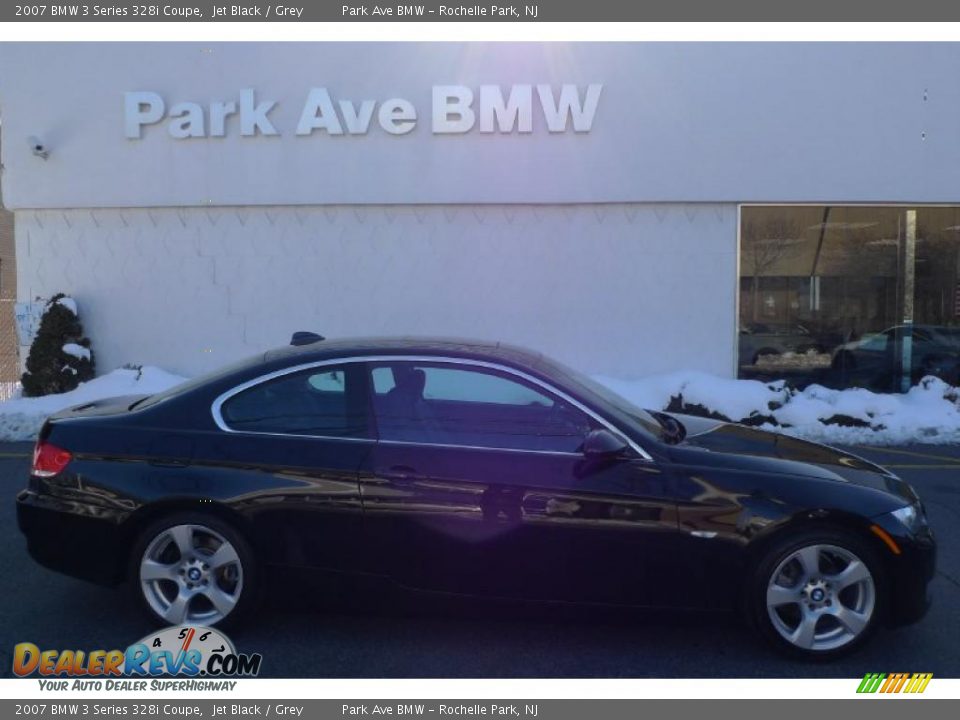 2007 BMW 3 Series 328i Coupe Jet Black / Grey Photo #1