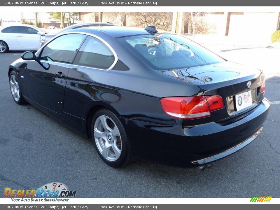 2007 BMW 3 Series 328i Coupe Jet Black / Grey Photo #4