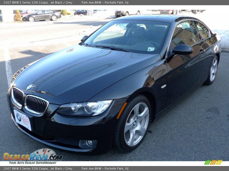 2007 BMW 3 Series 328i Coupe Jet Black / Grey Photo #5