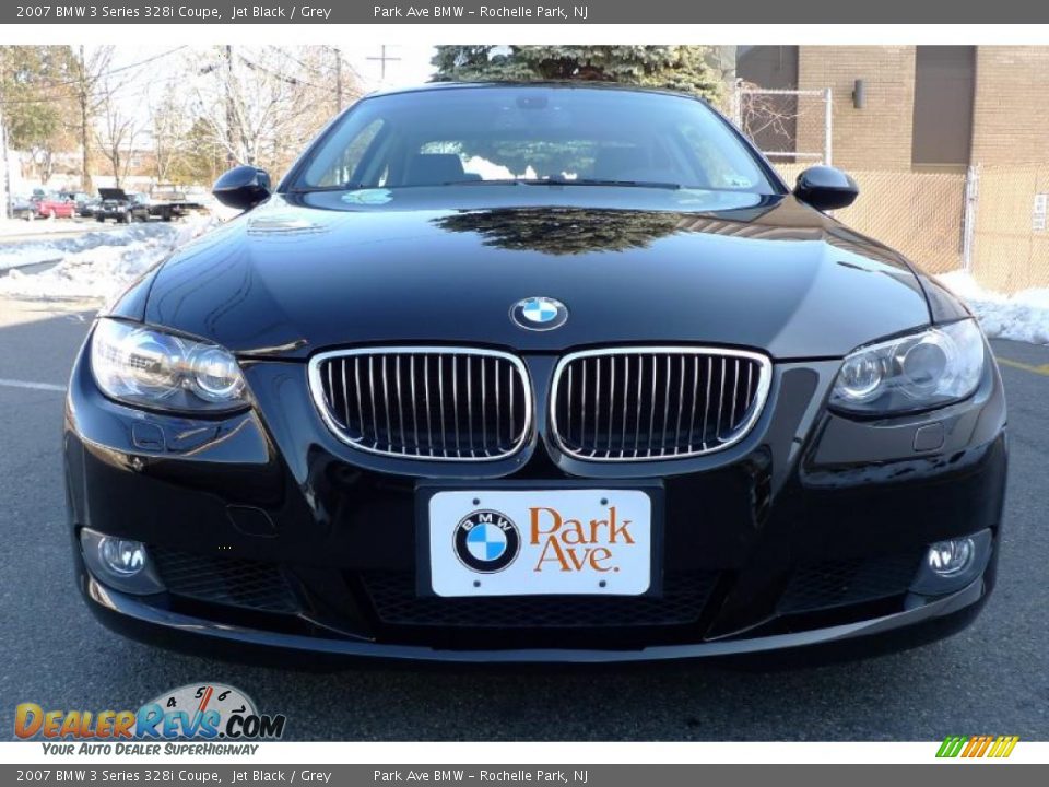 2007 BMW 3 Series 328i Coupe Jet Black / Grey Photo #6