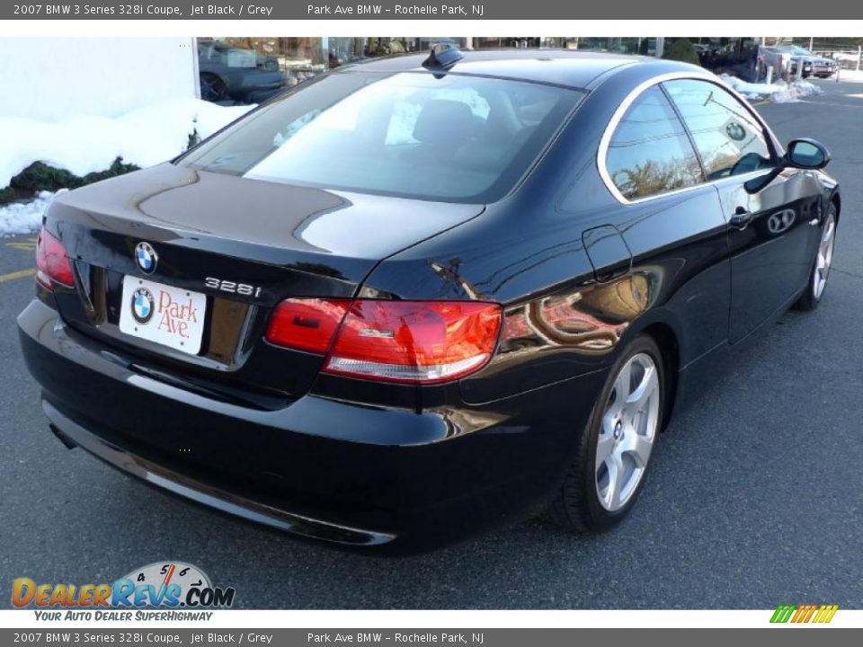 2007 BMW 3 Series 328i Coupe Jet Black / Grey Photo #9