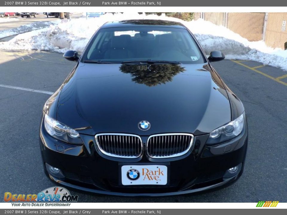 2007 BMW 3 Series 328i Coupe Jet Black / Grey Photo #10