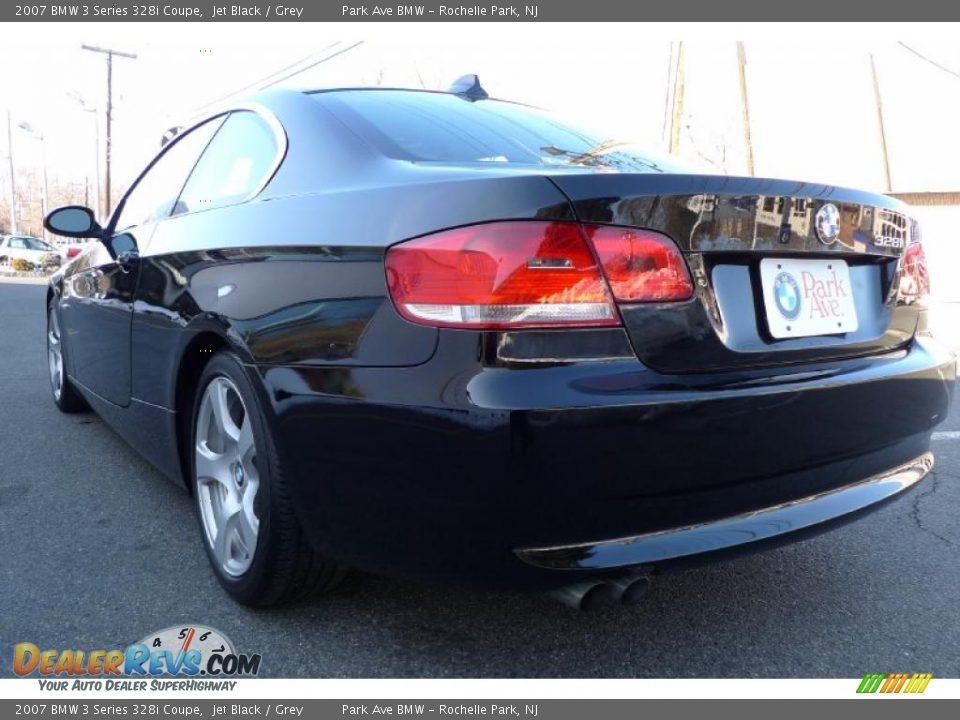 2007 BMW 3 Series 328i Coupe Jet Black / Grey Photo #13
