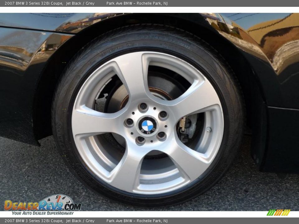 2007 BMW 3 Series 328i Coupe Jet Black / Grey Photo #16