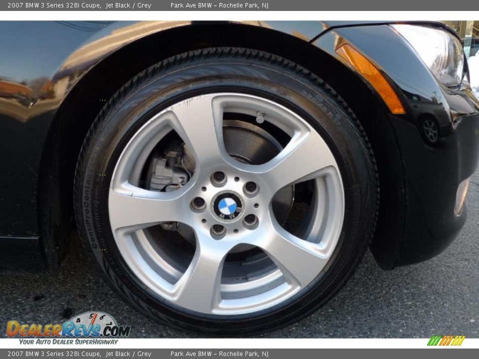 2007 BMW 3 Series 328i Coupe Jet Black / Grey Photo #17