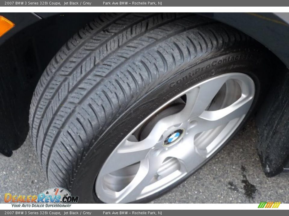 2007 BMW 3 Series 328i Coupe Jet Black / Grey Photo #18