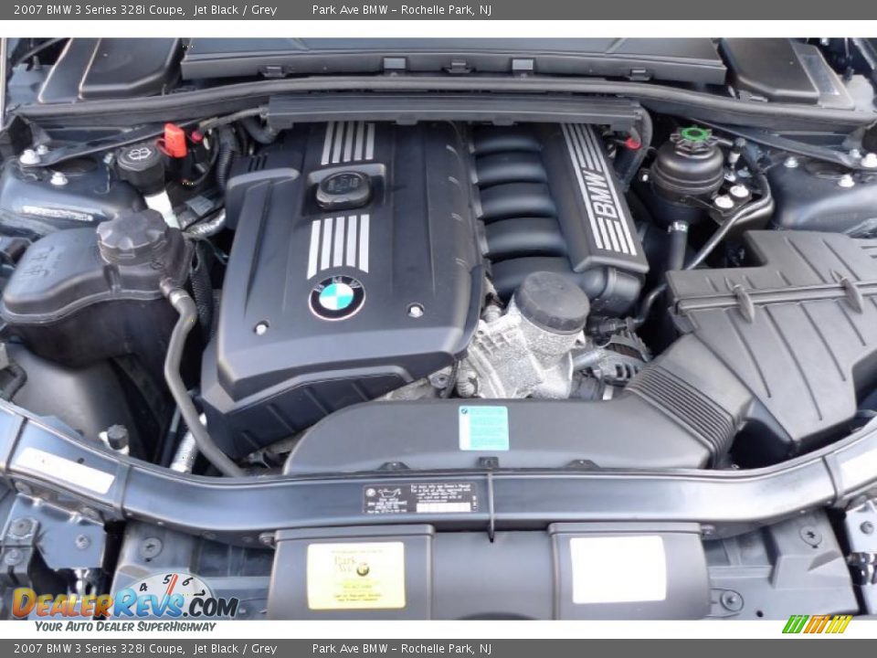 2007 BMW 3 Series 328i Coupe Jet Black / Grey Photo #19