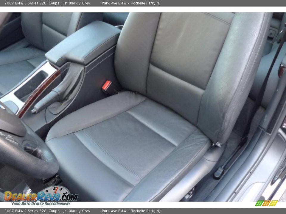 2007 BMW 3 Series 328i Coupe Jet Black / Grey Photo #24