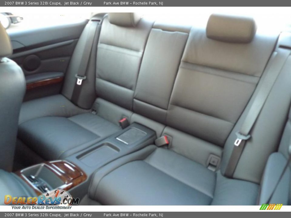 2007 BMW 3 Series 328i Coupe Jet Black / Grey Photo #28