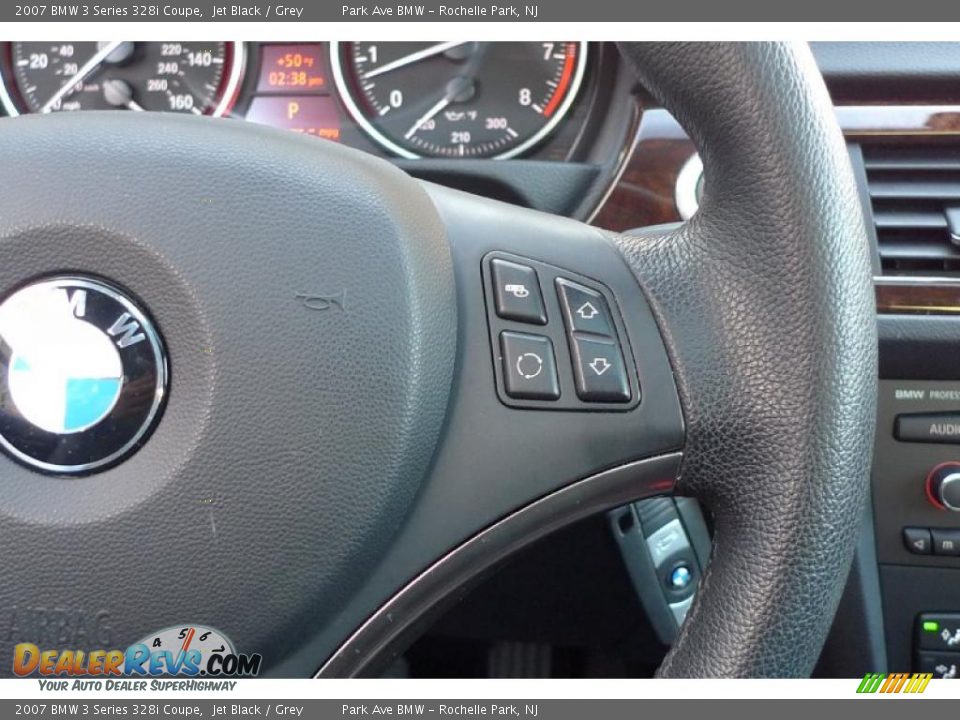 2007 BMW 3 Series 328i Coupe Jet Black / Grey Photo #34