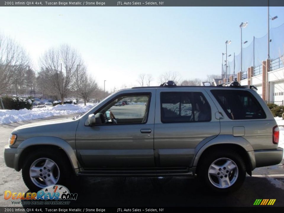 2001 Infiniti QX4 4x4 Tuscan Beige Metallic / Stone Beige Photo #3