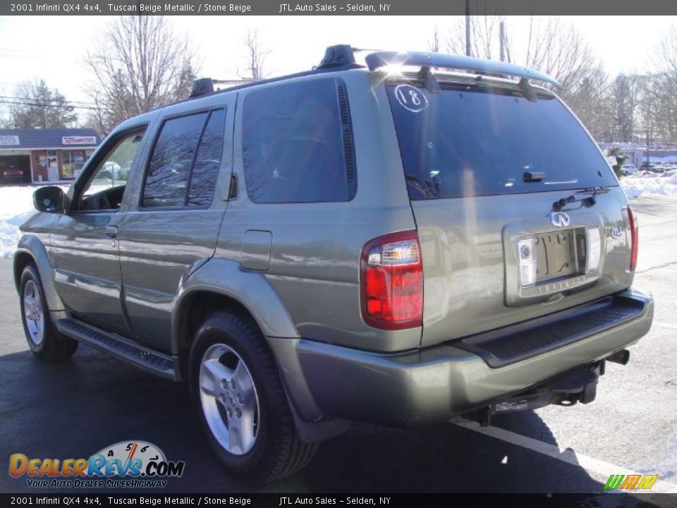 2001 Infiniti QX4 4x4 Tuscan Beige Metallic / Stone Beige Photo #4