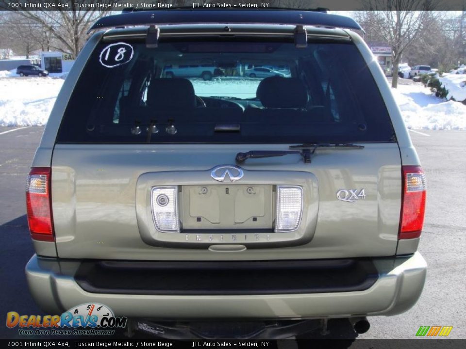 2001 Infiniti QX4 4x4 Tuscan Beige Metallic / Stone Beige Photo #5