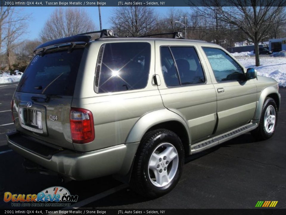 2001 Infiniti QX4 4x4 Tuscan Beige Metallic / Stone Beige Photo #6