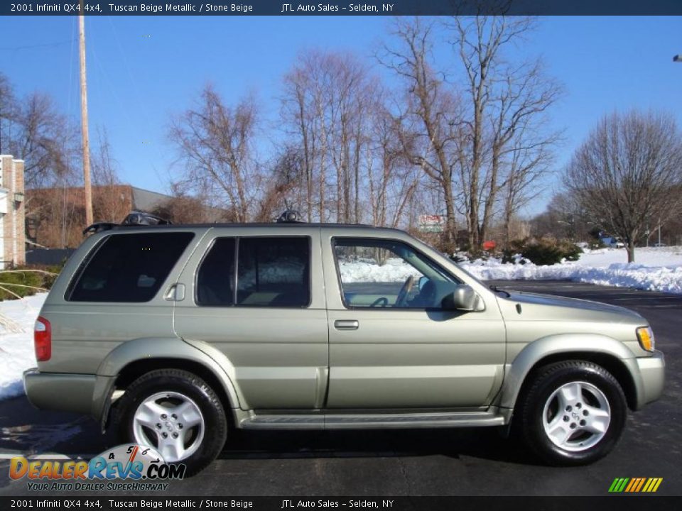2001 Infiniti QX4 4x4 Tuscan Beige Metallic / Stone Beige Photo #7