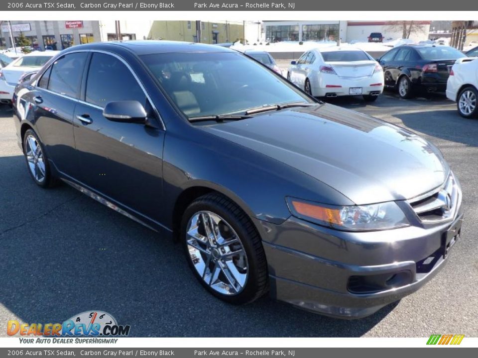 2006 Acura TSX Sedan Carbon Gray Pearl / Ebony Black Photo #12