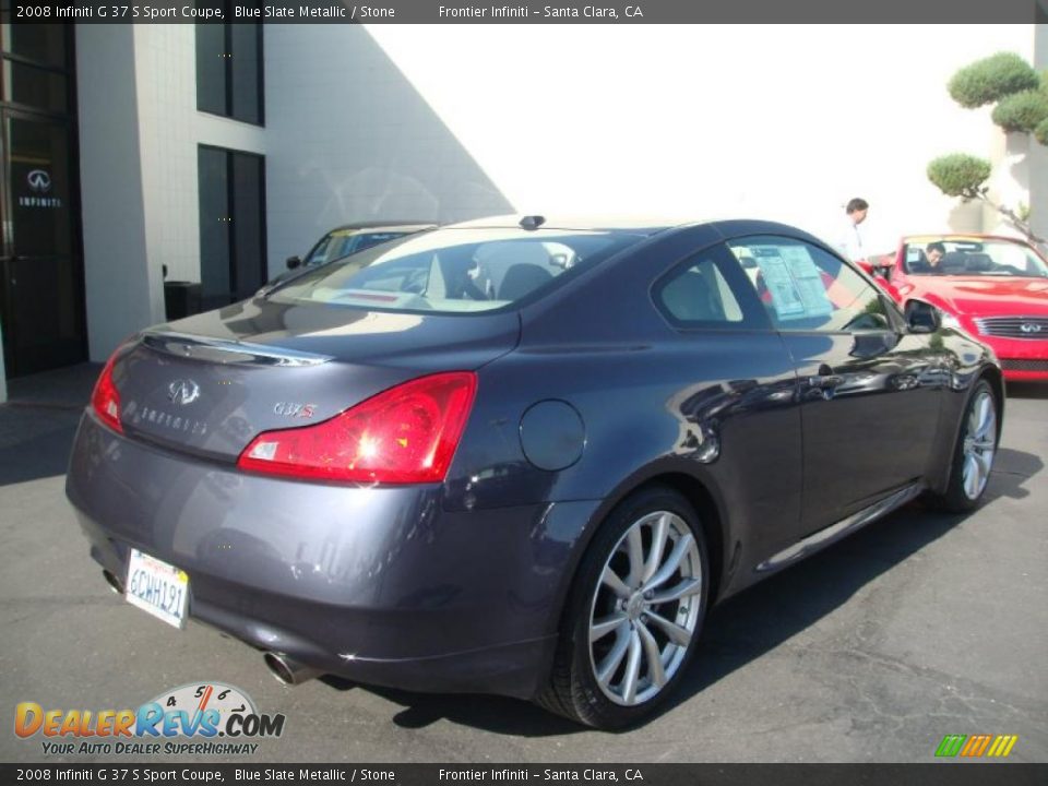 2008 Infiniti G 37 S Sport Coupe Blue Slate Metallic / Stone Photo #2