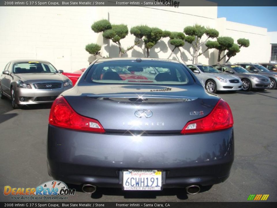 2008 Infiniti G 37 S Sport Coupe Blue Slate Metallic / Stone Photo #3