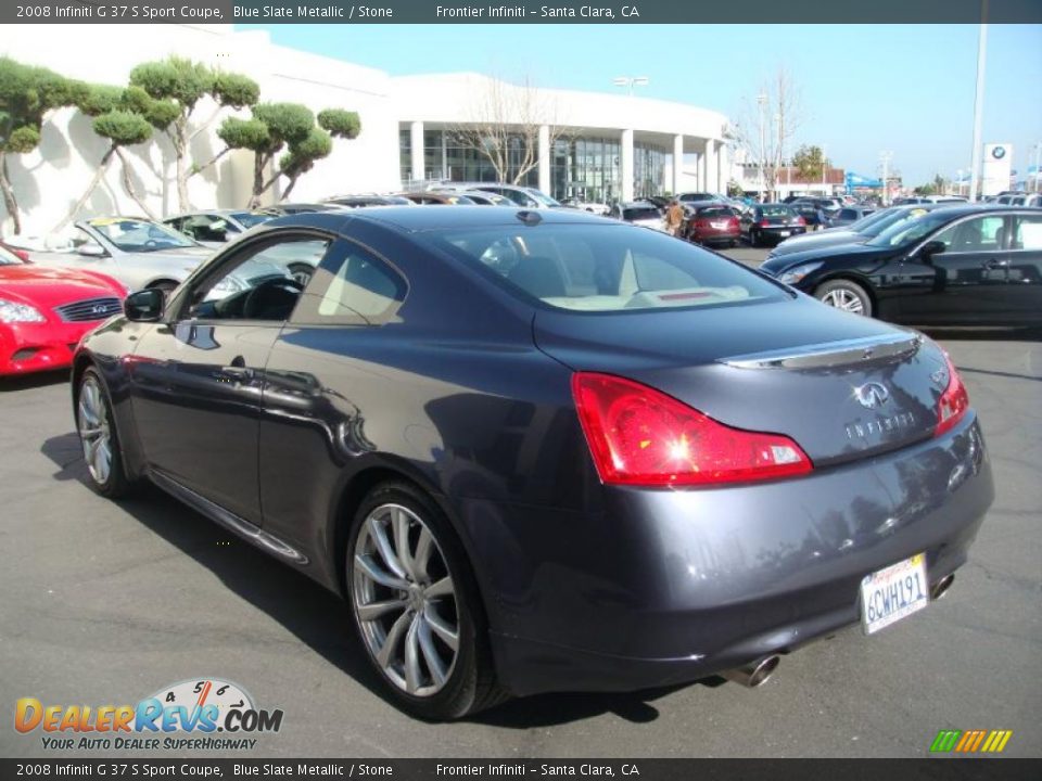 2008 Infiniti G 37 S Sport Coupe Blue Slate Metallic / Stone Photo #4