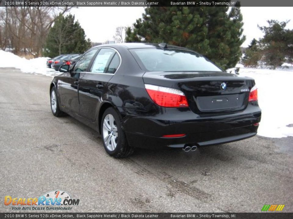 2010 BMW 5 Series 528i xDrive Sedan Black Sapphire Metallic / Black Dakota Leather Photo #3