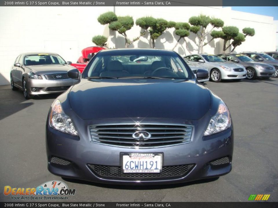 2008 Infiniti G 37 S Sport Coupe Blue Slate Metallic / Stone Photo #8
