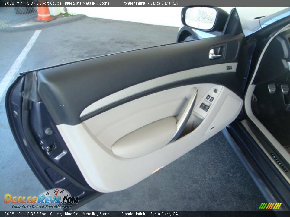 2008 Infiniti G 37 S Sport Coupe Blue Slate Metallic / Stone Photo #10
