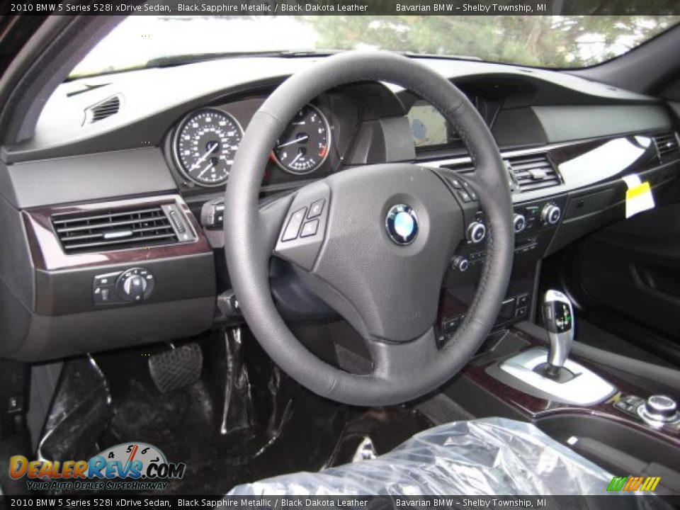 2010 BMW 5 Series 528i xDrive Sedan Black Sapphire Metallic / Black Dakota Leather Photo #9