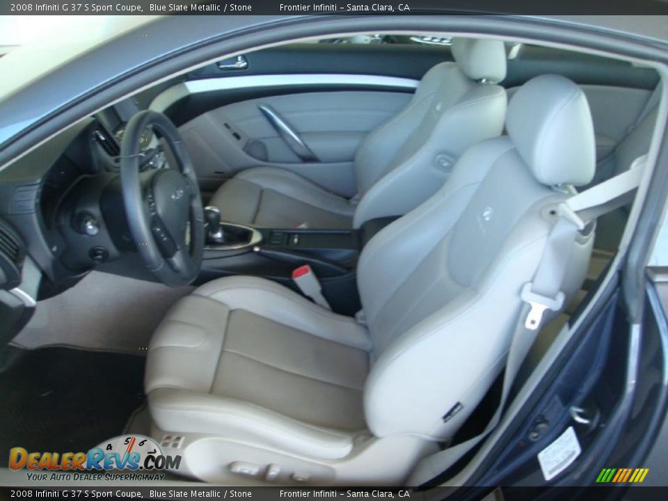 2008 Infiniti G 37 S Sport Coupe Blue Slate Metallic / Stone Photo #11