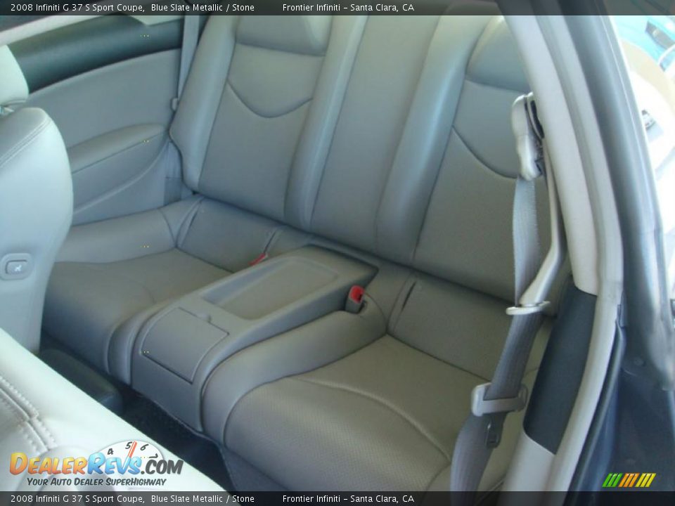 2008 Infiniti G 37 S Sport Coupe Blue Slate Metallic / Stone Photo #12