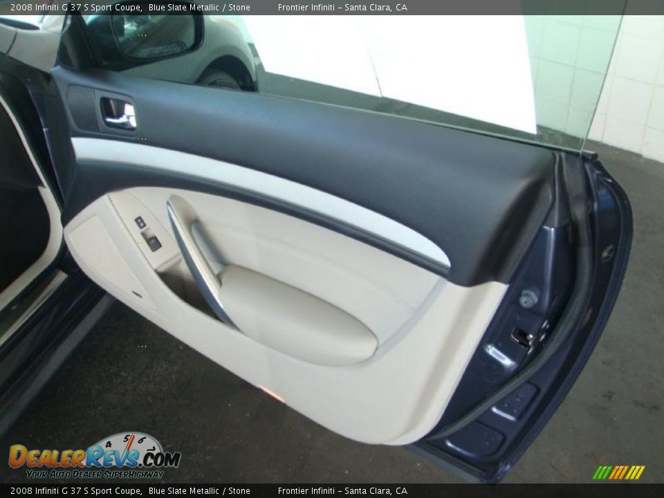 2008 Infiniti G 37 S Sport Coupe Blue Slate Metallic / Stone Photo #16