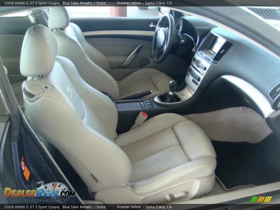 2008 Infiniti G 37 S Sport Coupe Blue Slate Metallic / Stone Photo #17