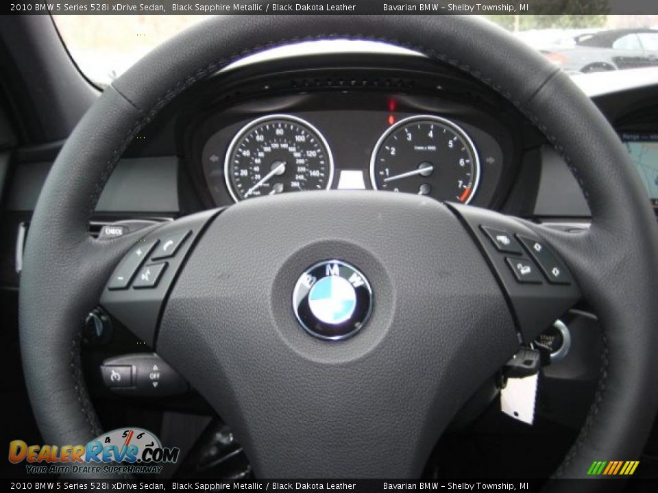 2010 BMW 5 Series 528i xDrive Sedan Black Sapphire Metallic / Black Dakota Leather Photo #16