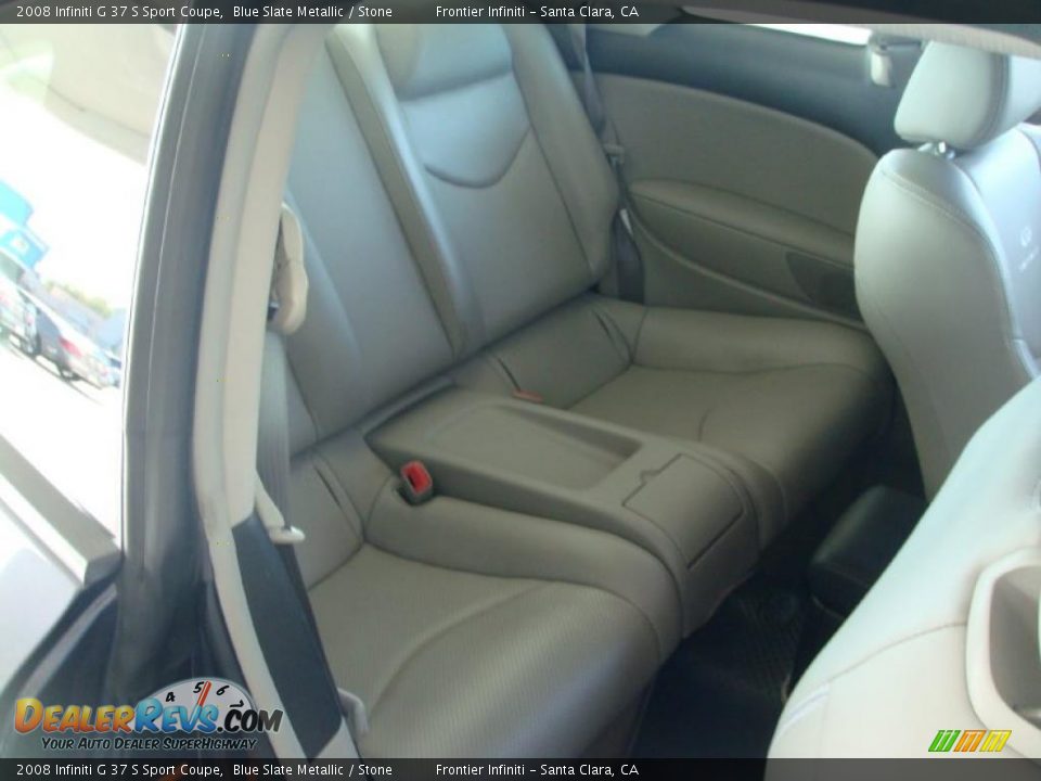 2008 Infiniti G 37 S Sport Coupe Blue Slate Metallic / Stone Photo #18