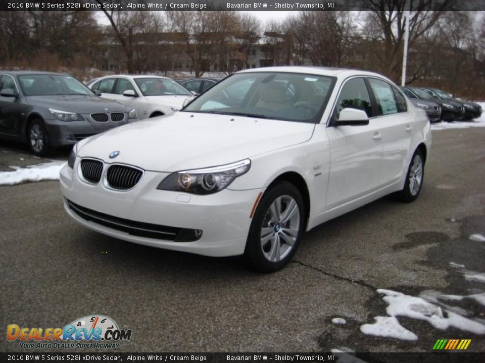 2010 BMW 5 Series 528i xDrive Sedan Alpine White / Cream Beige Photo #1