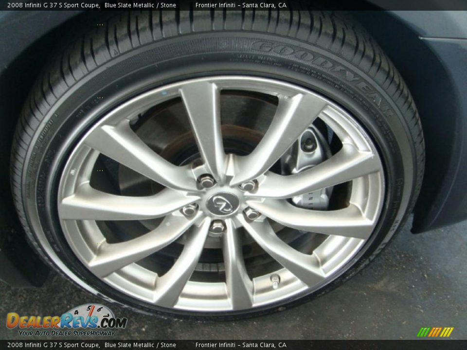 2008 Infiniti G 37 S Sport Coupe Blue Slate Metallic / Stone Photo #19