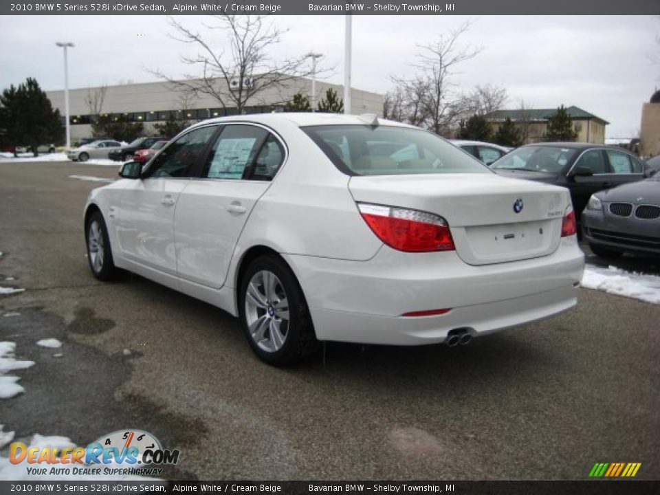 2010 BMW 5 Series 528i xDrive Sedan Alpine White / Cream Beige Photo #3