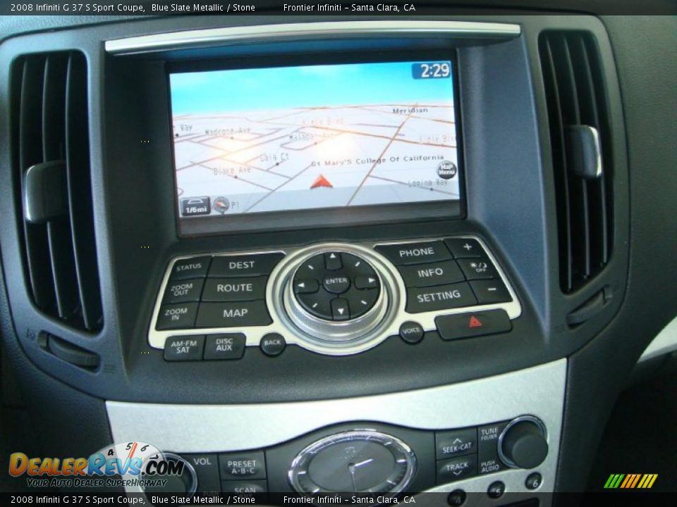 2008 Infiniti G 37 S Sport Coupe Blue Slate Metallic / Stone Photo #22