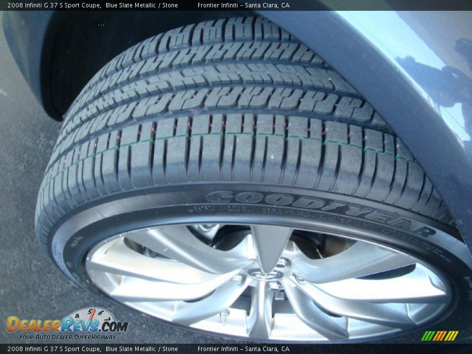 2008 Infiniti G 37 S Sport Coupe Blue Slate Metallic / Stone Photo #24
