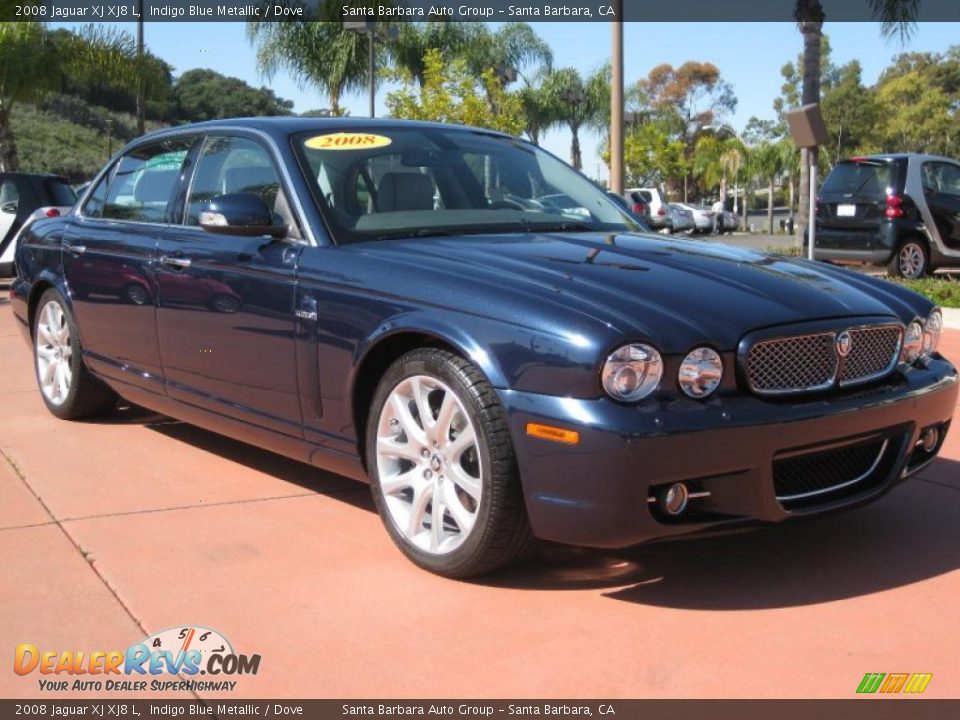 2008 Jaguar XJ XJ8 L Indigo Blue Metallic / Dove Photo #1