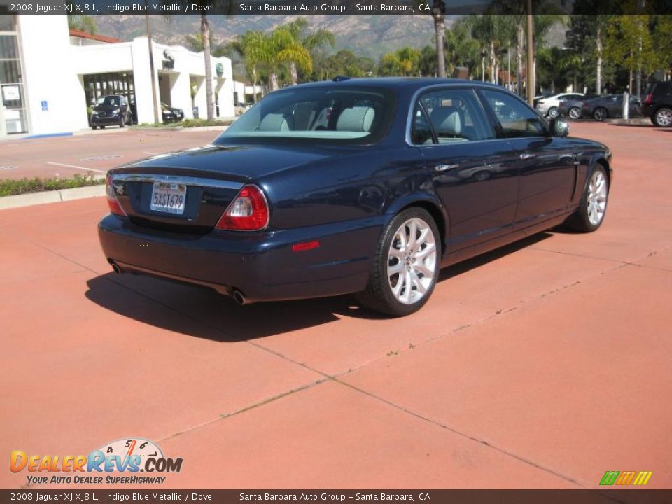 2008 Jaguar XJ XJ8 L Indigo Blue Metallic / Dove Photo #4