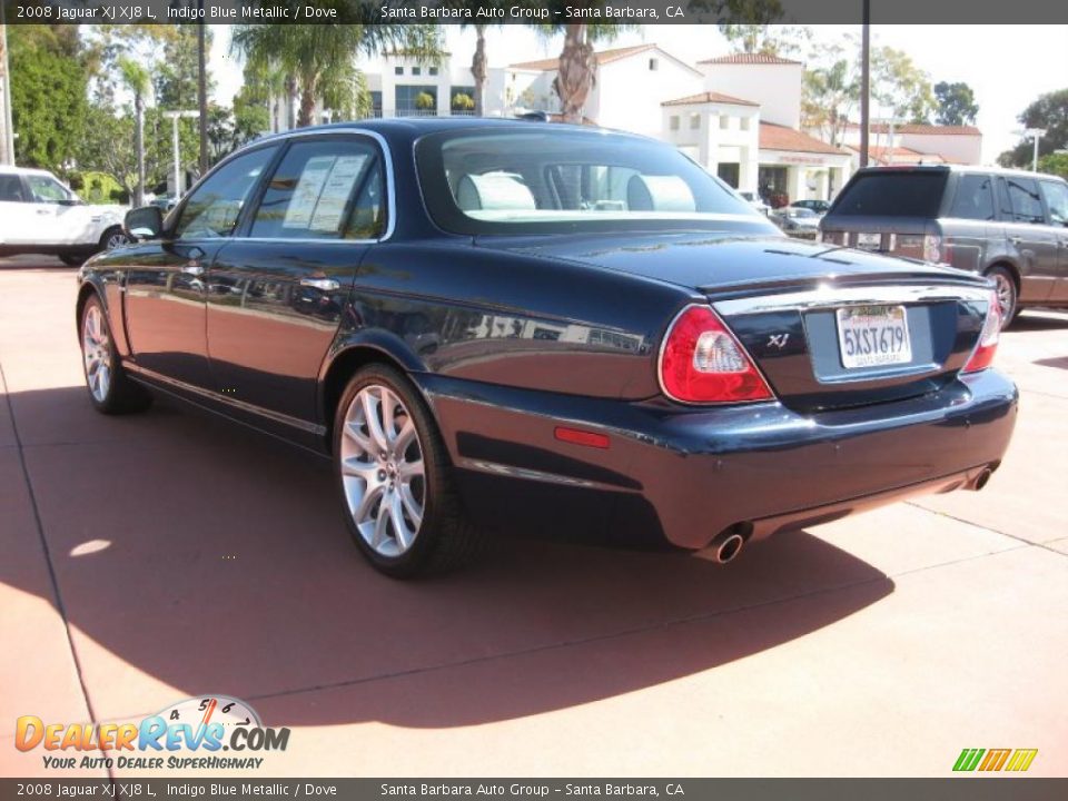 2008 Jaguar XJ XJ8 L Indigo Blue Metallic / Dove Photo #6
