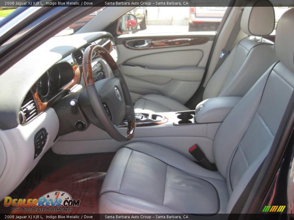 2008 Jaguar XJ XJ8 L Indigo Blue Metallic / Dove Photo #8