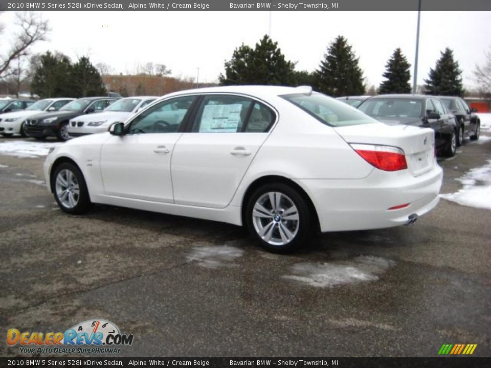 2010 BMW 5 Series 528i xDrive Sedan Alpine White / Cream Beige Photo #3