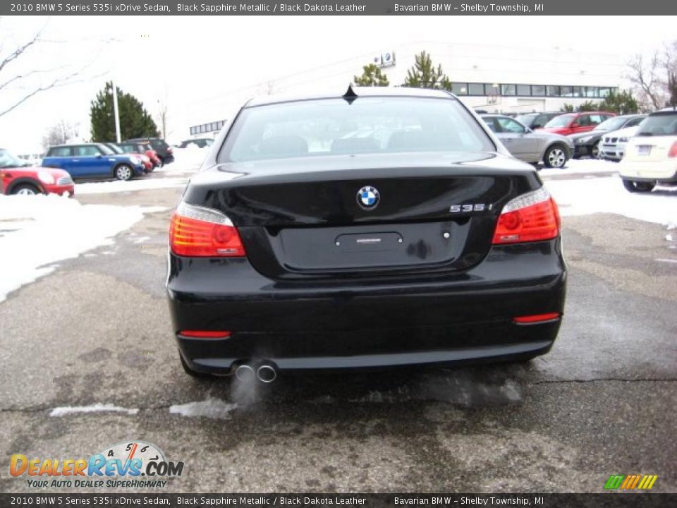 2010 BMW 5 Series 535i xDrive Sedan Black Sapphire Metallic / Black Dakota Leather Photo #4