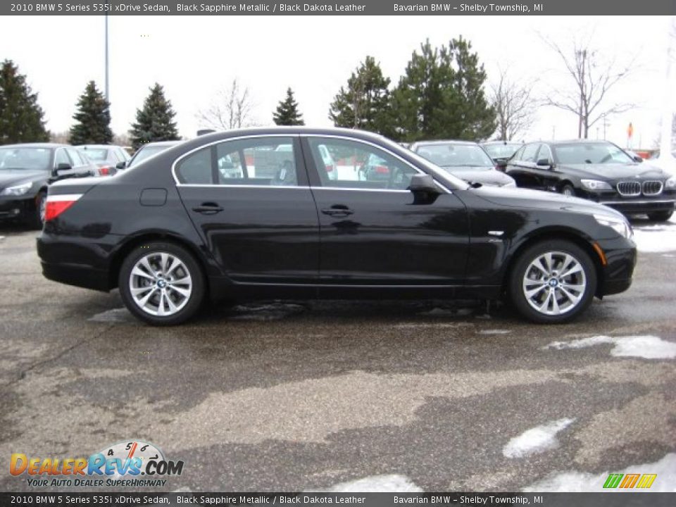 2010 BMW 5 Series 535i xDrive Sedan Black Sapphire Metallic / Black Dakota Leather Photo #6