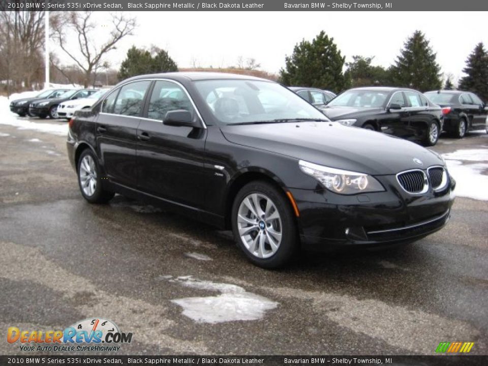 2010 BMW 5 Series 535i xDrive Sedan Black Sapphire Metallic / Black Dakota Leather Photo #7