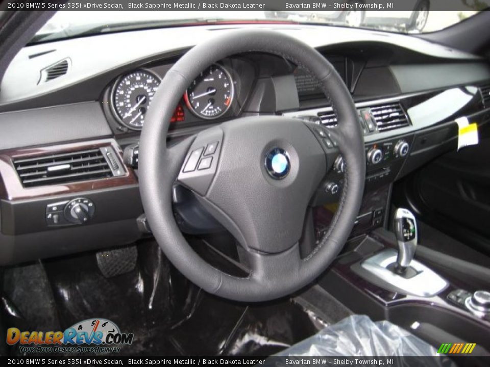 2010 BMW 5 Series 535i xDrive Sedan Black Sapphire Metallic / Black Dakota Leather Photo #9