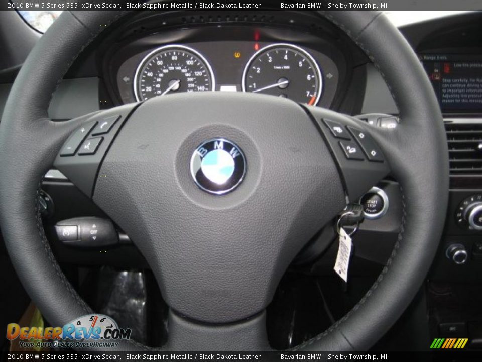 2010 BMW 5 Series 535i xDrive Sedan Black Sapphire Metallic / Black Dakota Leather Photo #15